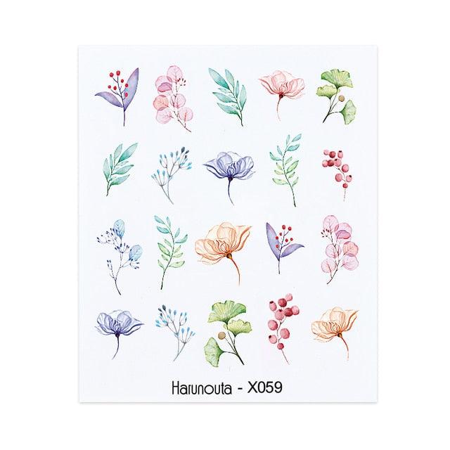 Cool Geometrics Pattern Water Decals Stickers Flower Leaves Slider For Nails Spring Summer Nail Art Decoration Tattoos Women Nail Art Stickers Water Transfer Decals Design Nail Art Supplies Manicure Acrylic Nail Foil Stencils Decorations Stevvex