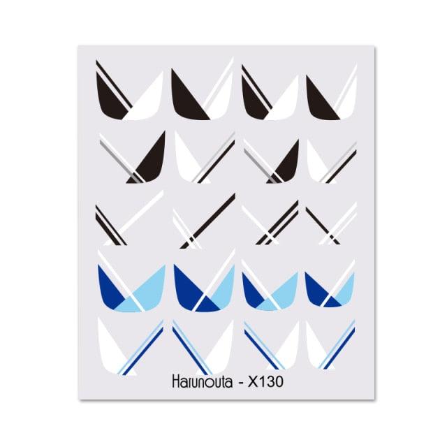Cool Geometrics Pattern Water Decals Stickers Flower Leaves Slider For Nails Spring Summer Nail Art Decoration Tattoos Women Nail Art Stickers Water Transfer Decals Design Nail Art Supplies Manicure Acrylic Nail Foil Stencils Decorations Stevvex