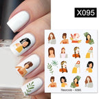 Cool Geometrics Pattern Water Decals Stickers Flower Leaves Slider For Nails Spring Summer Nail Art Decoration Tattoos Women Nail Art Stickers Water Transfer Decals Design Nail Art Supplies Manicure Acrylic Nail Foil Stencils Decorations Stevvex
