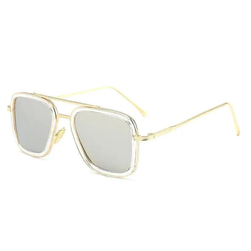 Cool Glasses Modern  Elegant Cosplay Vintage Retro  Sunglasses Vintage Aviator Square Sunglasses for Men Gold Frame Retro  Classic Sunglasses Stevvex