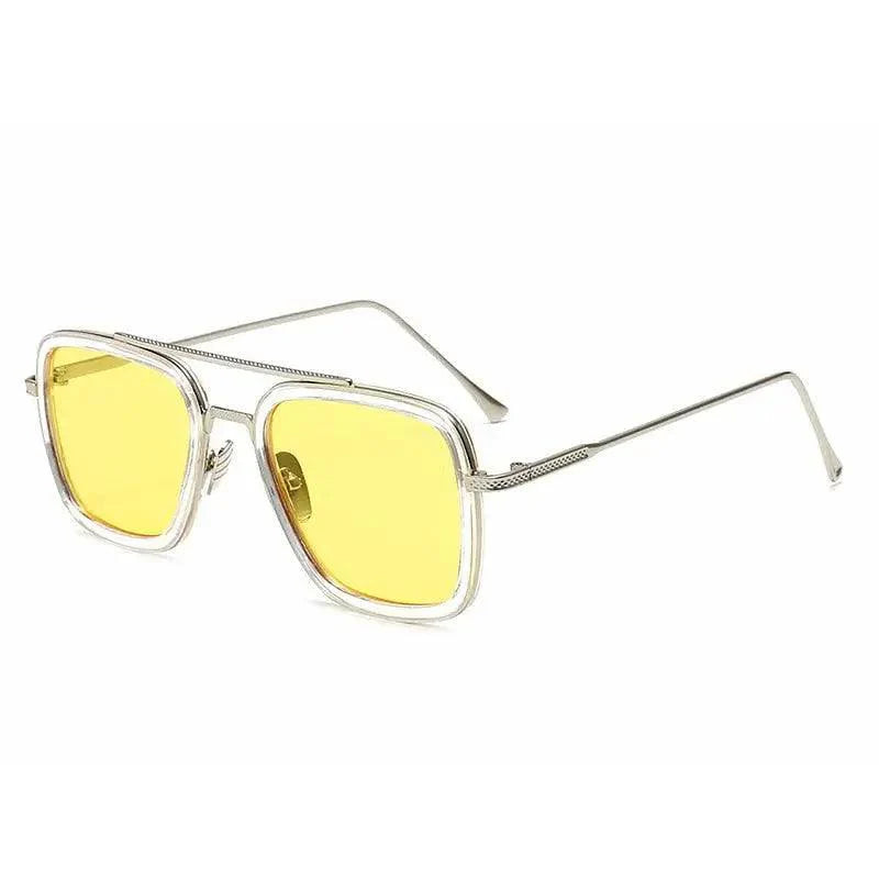 Cool Glasses Modern  Elegant Cosplay Vintage Retro  Sunglasses Vintage Aviator Square Sunglasses for Men Gold Frame Retro  Classic Sunglasses Stevvex