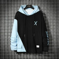 Cool Luxury Spring Autumn Striped Hoodie Sweatshirt Men's Thick Fleece Hip Hop High Streetwear Clothes Unique Design Long Sleeve Hoodies Casual Drawstring Hooded Sweatshirts Stevvex