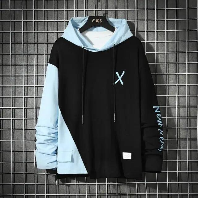 Cool Luxury Spring Autumn Striped Hoodie Sweatshirt Men's Thick Fleece Hip Hop High Streetwear Clothes Unique Design Long Sleeve Hoodies Casual Drawstring Hooded Sweatshirts Stevvex
