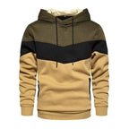 Cool Men's Patchwork Hooded Sweatshirt Hoodies Sport Clothing Casual Loose Fleece Warm Streetwear Modern Male Fashion Autumn Winter Outwear  Long Sleeve Pleated Comfy Round Neck Mens Sweatshirts Workout Sport Casual Hoodie