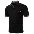 Cool Polo Men Shirt Nice Short Sleeve Polo Shirt Contrast More Color Polo New Clothing Summer Streetwear Casual Fashion Men Tops Men's Golf Polo Shirt Short Sleeve Tactical Polo Shirts Slim Fit Casual Tennis T-Shirt
