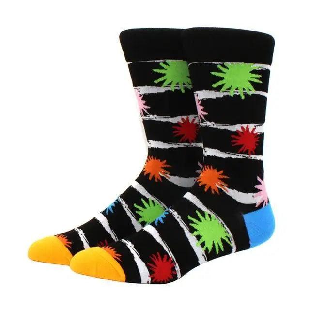 Cool Sock Astronaut Pattern Winter Socks For Men Thick Long Funny Socks Colorful Designs For Your Outfit Stevvex