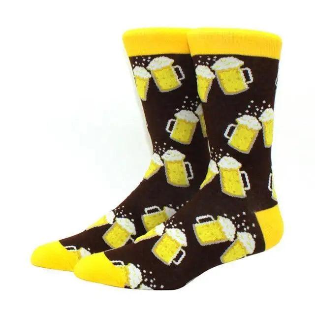 Cool Sock Astronaut Pattern Winter Socks For Men Thick Long Funny Socks Colorful Designs For Your Outfit Stevvex