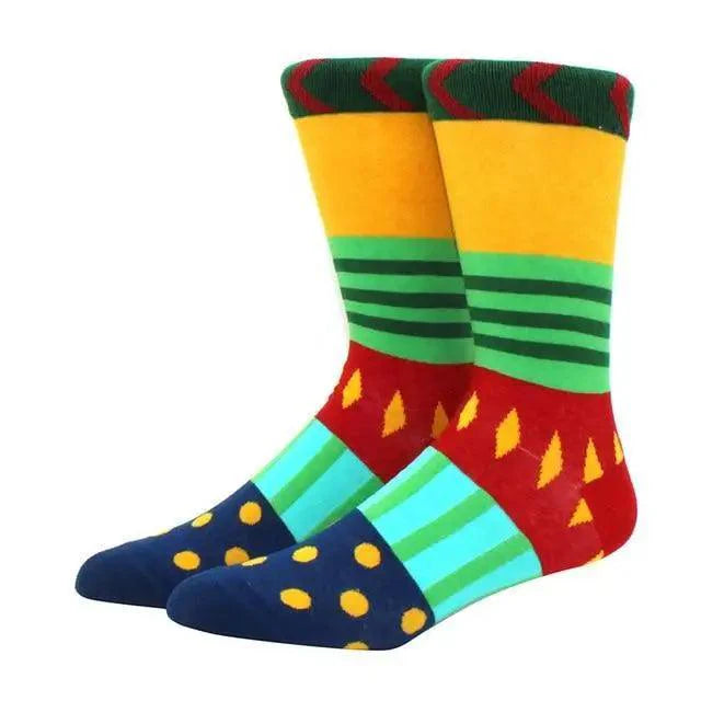 Cool Sock Astronaut Pattern Winter Socks For Men Thick Long Funny Socks Colorful Designs For Your Outfit Stevvex