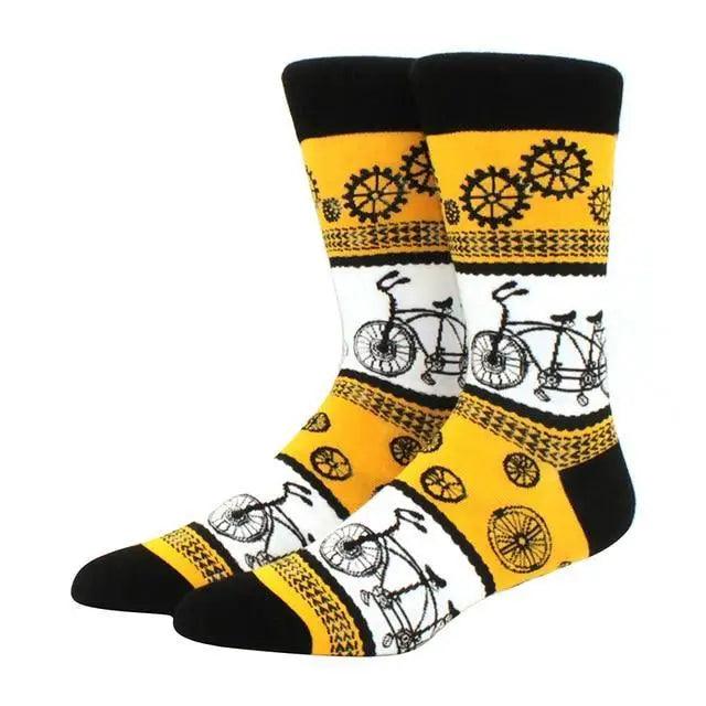 Cool Sock Astronaut Pattern Winter Socks For Men Thick Long Funny Socks Colorful Designs For Your Outfit Stevvex