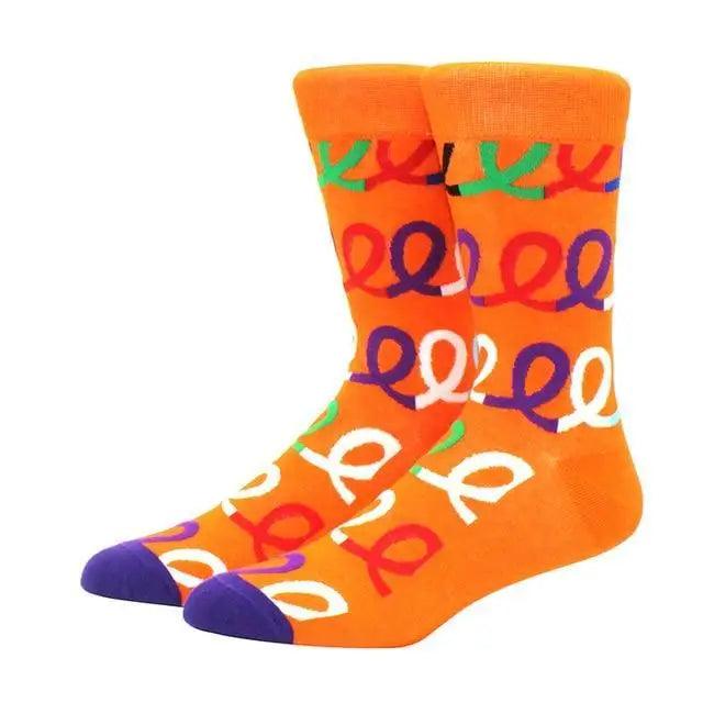 Cool Sock Astronaut Pattern Winter Socks For Men Thick Long Funny Socks Colorful Designs For Your Outfit Stevvex