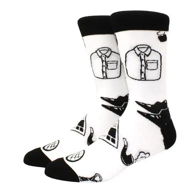 Cool Sock Astronaut Pattern Winter Socks For Men Thick Long Funny Socks Colorful Designs For Your Outfit Stevvex