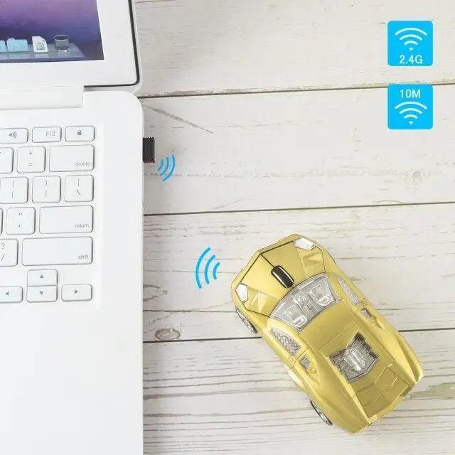 Cool Wireless Gaming Mice 2.4Ghz USB Receiver Wireless Sports Car Mouse Fashion 1600DPI Ergonomic 3D Mini Mice For PC Laptop Stevvex