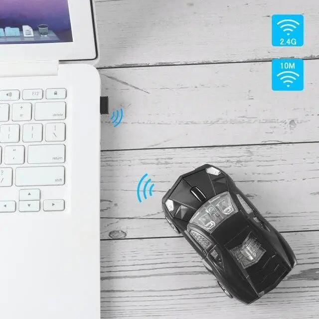 Cool Wireless Gaming Mice 2.4Ghz USB Receiver Wireless Sports Car Mouse Fashion 1600DPI Ergonomic 3D Mini Mice For PC Laptop Stevvex