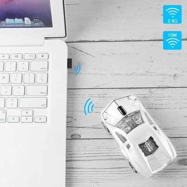 Cool Wireless Gaming Mice 2.4Ghz USB Receiver Wireless Sports Car Mouse Fashion 1600DPI Ergonomic 3D Mini Mice For PC Laptop Stevvex