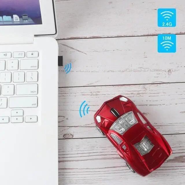 Cool Wireless Gaming Mice 2.4Ghz USB Receiver Wireless Sports Car Mouse Fashion 1600DPI Ergonomic 3D Mini Mice For PC Laptop Stevvex