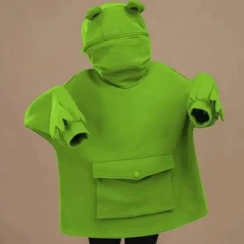 Cool Women Hoodie Perfect Sleeping Frog Pullover Winter Sense Hooded Modern Casual Sweatshirts Cute Funny Style Comfortable Frog Pullover Hoodie For Women Stevvex