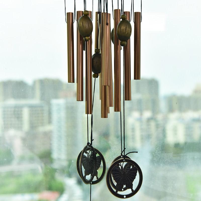 Copper Wind Chimes Bells Copper Tubes Metal Pipe Wind Chimes Rust-Proof Copper Wind Chimes For Garden Patio Yard And Home Decoration Door Hanging Ornament Outdoor Yard Garden Home Stevvex