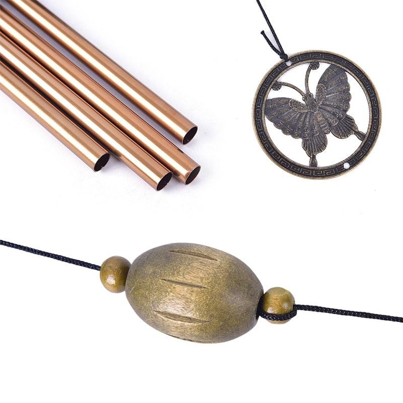 Copper Wind Chimes Bells Copper Tubes Metal Pipe Wind Chimes Rust-Proof Copper Wind Chimes For Garden Patio Yard And Home Decoration Door Hanging Ornament Outdoor Yard Garden Home Stevvex