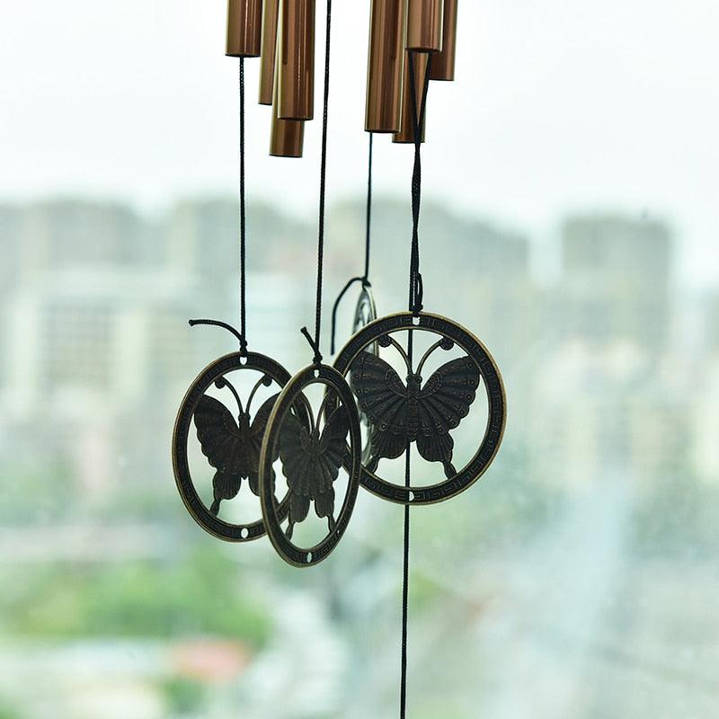Copper Wind Chimes Bells Copper Tubes Metal Pipe Wind Chimes Rust-Proof Copper Wind Chimes For Garden Patio Yard And Home Decoration Door Hanging Ornament Outdoor Yard Garden Home Stevvex