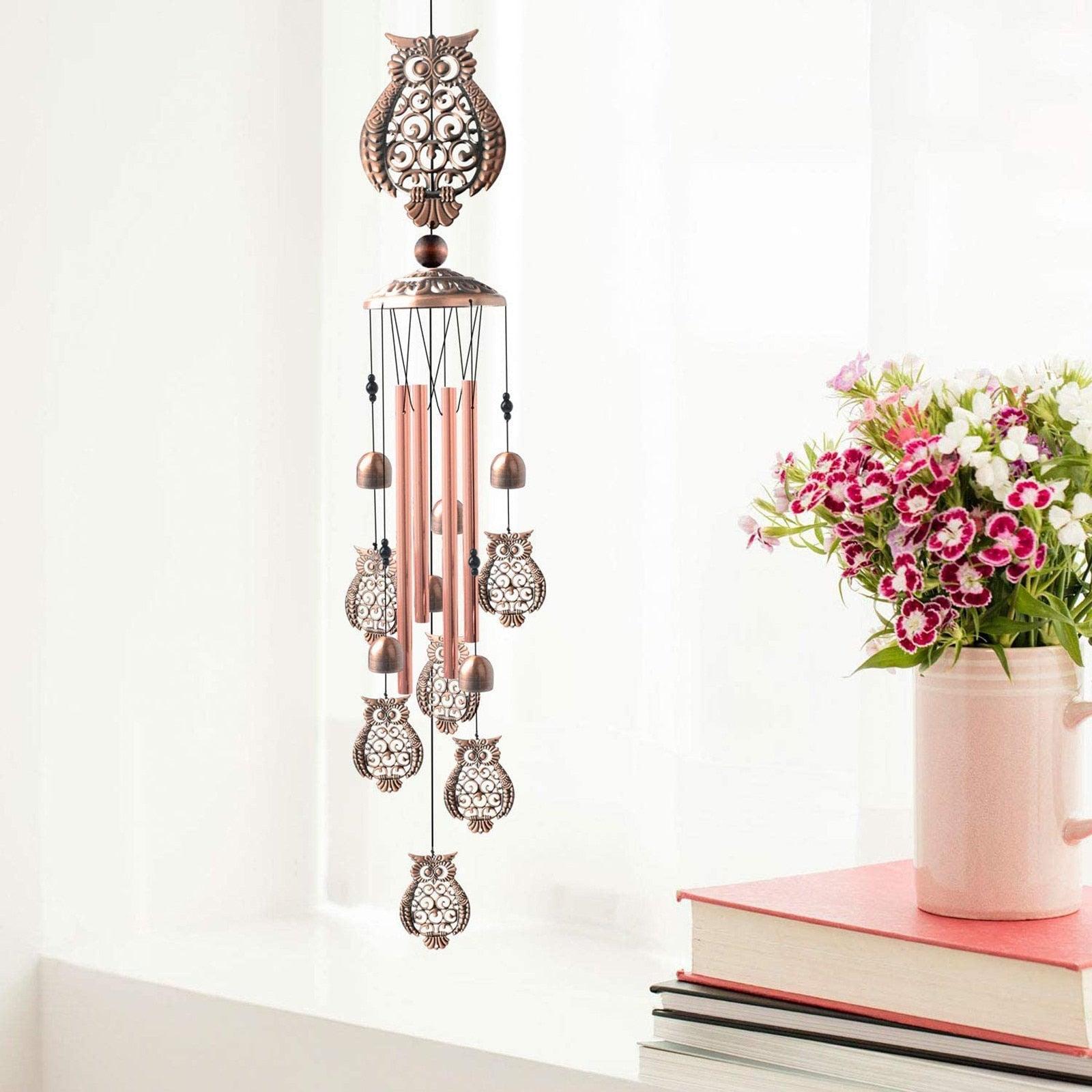 Copper Wind Chimes Outdoor Classic Wind Chimes Memorial Wind Chime Gifts for Grand Mother Garden Yard Decor Gift Stevvex