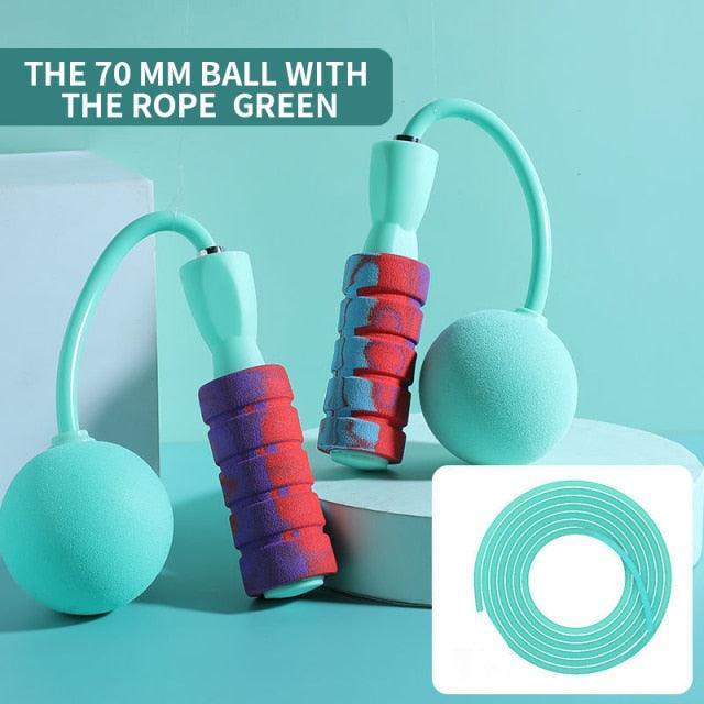 Cordless Skipping Rope Weight-Bearing Ball Sports Fitness Womens Indoor Dual-Use Weight Loss Sports Professional Fat Burning Ball Bearing Fast Rope Skipping Adjustable Memory Foam Anti Skid Handle Skipping Rope New Fitness Speed Rope For Men And Women Stevvex