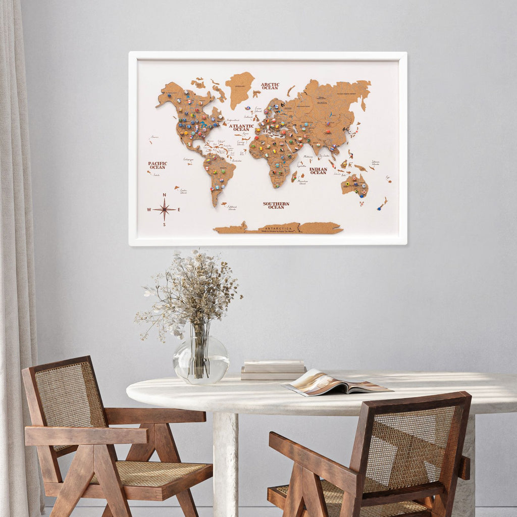 Cork Panel World Map - SJB-DIAMOND ELITES