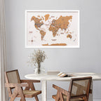 Cork Panel World Map - SJB-DIAMOND ELITES