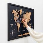 Cork Panel World Map - SJB-DIAMOND ELITES