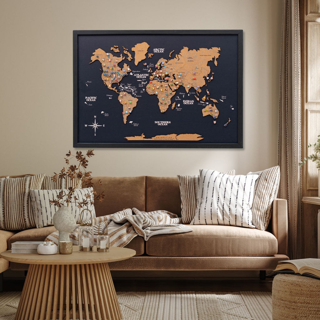 Cork Panel World Map - SJB-DIAMOND ELITES