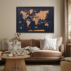 Cork Panel World Map - SJB-DIAMOND ELITES