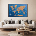 Cork Panel World Map - SJB-DIAMOND ELITES
