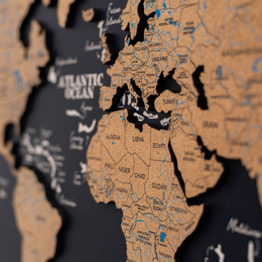 Cork Panel World Map - SJB-DIAMOND ELITES