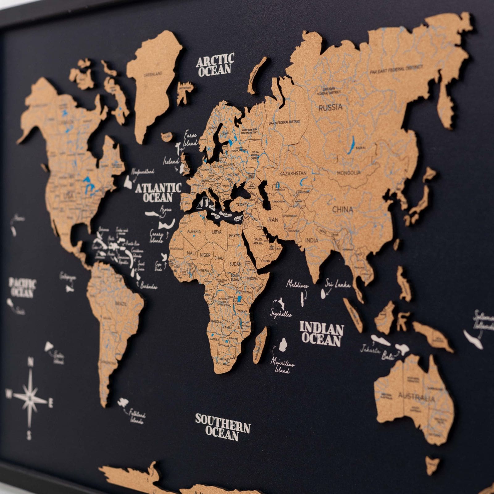 Cork Panel World Map - SJB-DIAMOND ELITES
