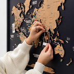 Cork Panel World Map - SJB-DIAMOND ELITES