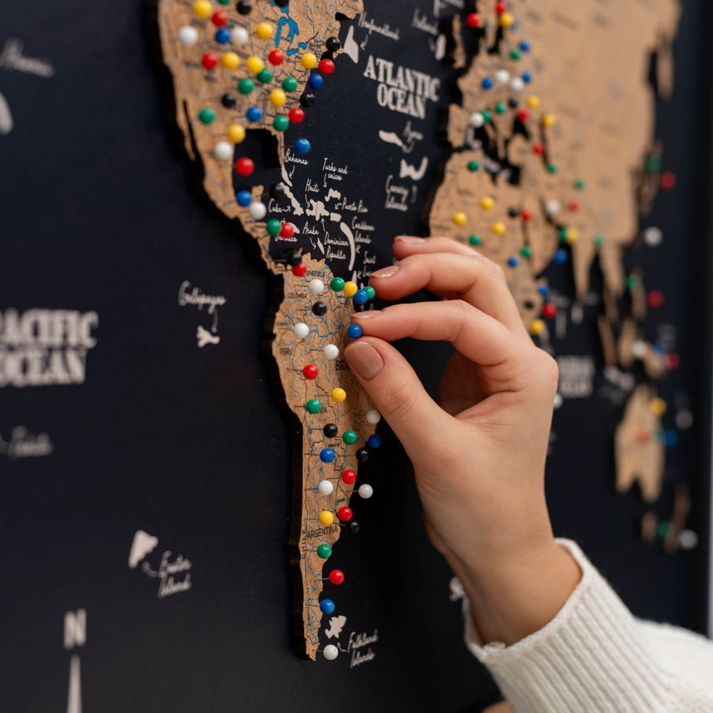 Cork Panel World Map - SJB-DIAMOND ELITES