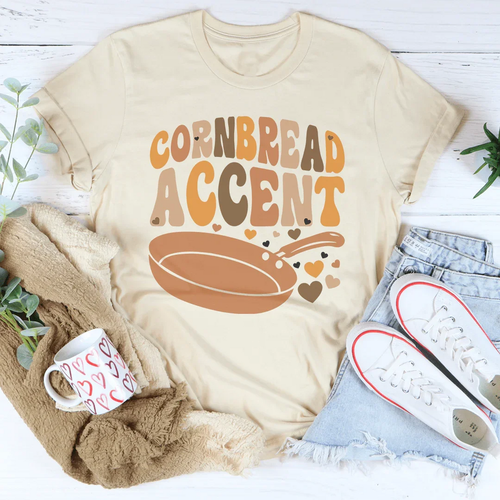 Cornbread Accent Tee Peachy Sunday