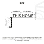 Wooden Corner Quote – Bless This Home