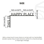 Wooden Corner Quote – This is Happy Place