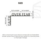 Wooden Corner Quote – Faith Over Fear