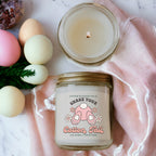 Cotton Blossom Candle - Fresh Lavender Cotton Scented Soy Candle, Home Spa BandsCo Straps