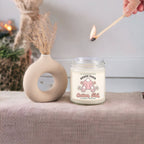 Cotton Blossom Candle - Fresh Lavender Cotton Scented Soy Candle, Home Spa BandsCo Straps