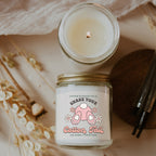 Cotton Blossom Candle - Fresh Lavender Cotton Scented Soy Candle, Home Spa BandsCo Straps