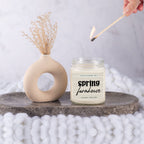 Cotton Blossom Soy Candle Fresh Lavender Cotton Spa Scent For Home BandsCo Straps