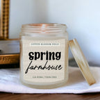 Cotton Blossom Soy Candle Fresh Lavender Cotton Spa Scent For Home BandsCo Straps