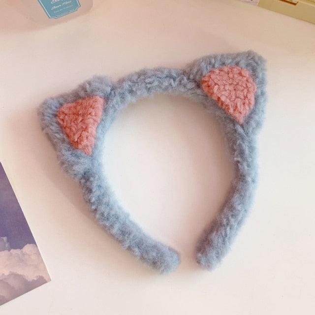 Cotton Cat's ears Autumn Winter 1Pc Plush Soft Warm Headband Hair Band Headwear for Women Girl Mix Styling Gorgeous Hair Accessories For Women Stevvex