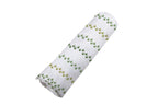 Cotton Muslin Baby Swaddle Dino Feet Print Lightweight