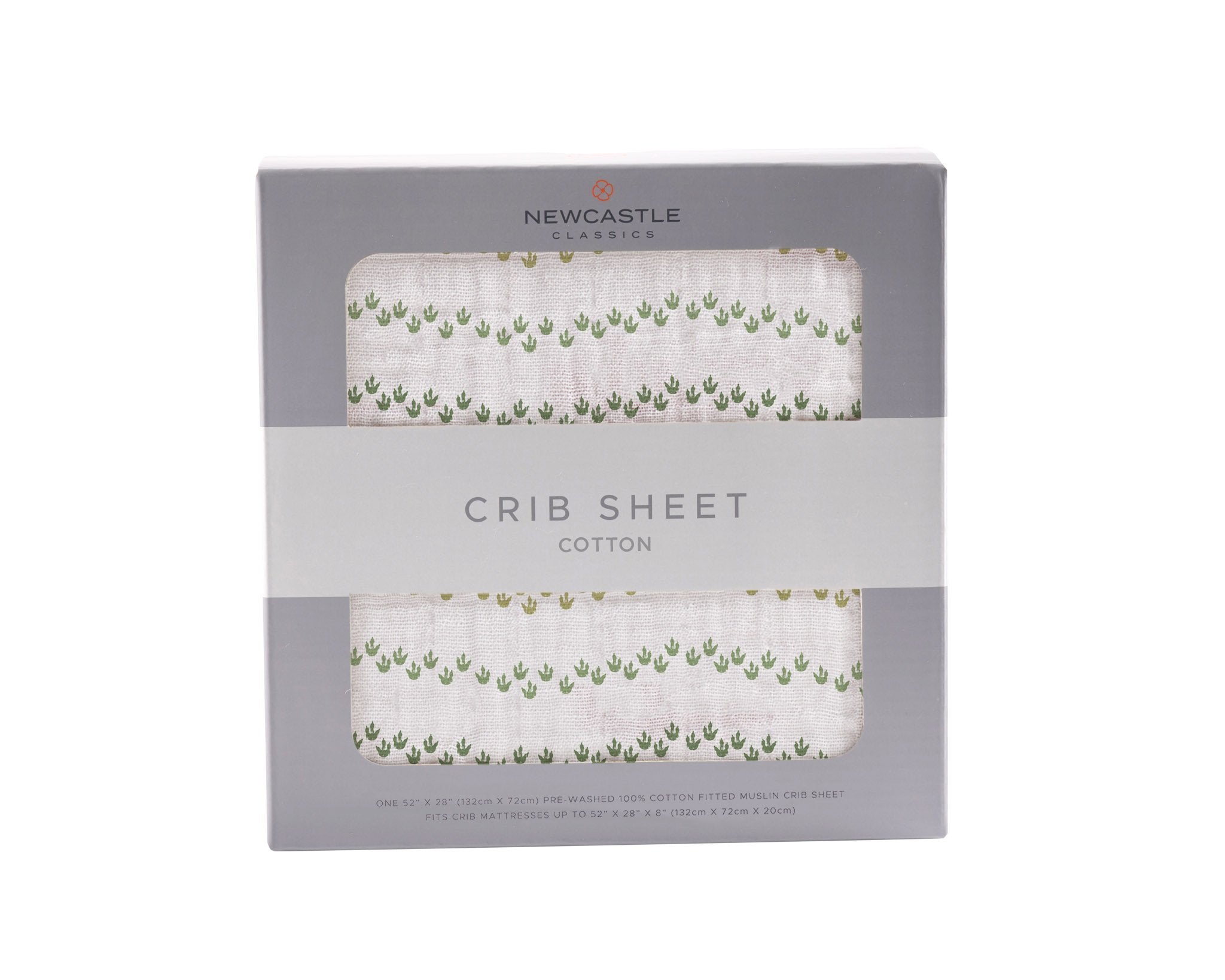 Cotton Muslin Crib Sheet Dino Feet Baby Fitted Sheet