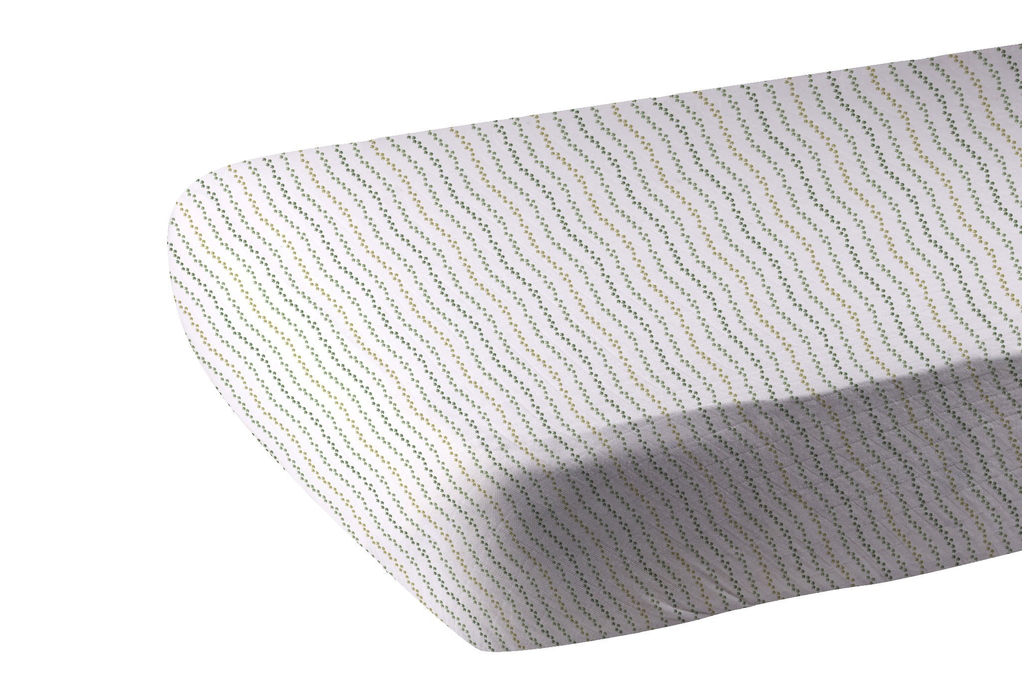 Cotton Muslin Crib Sheet Dino Feet Baby Fitted Sheet