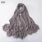 Cotton Tassel Hijab | Crepe Tassel Hijab (MH086)