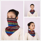 Cotton Women Mask Scarf Face Mascarillas Wraps Floral Print Lady Warm Neck Scarves Foulard Bandana Reusable Outdoor Riding Masks Scarf Neck Gaiter Headwear Headband Head Wrap Scarf Mask Neck Ear Warmers Headbands Perfect Bandana